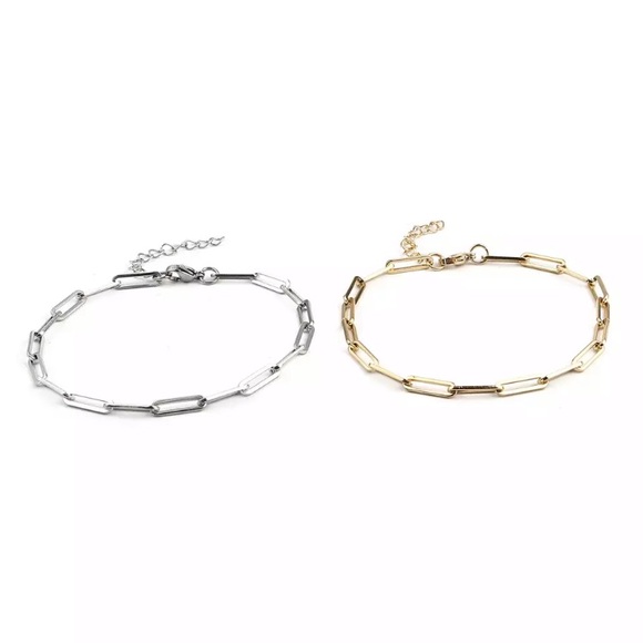 ⚜️[𝟯𝟬%𝗢𝗙𝗙|𝗯𝘂𝗻𝗱𝗹𝗲𝘀 𝟯+]⚜️Big Quad Link Silver Ankle Bracelet NEW - Picture 6 of 8